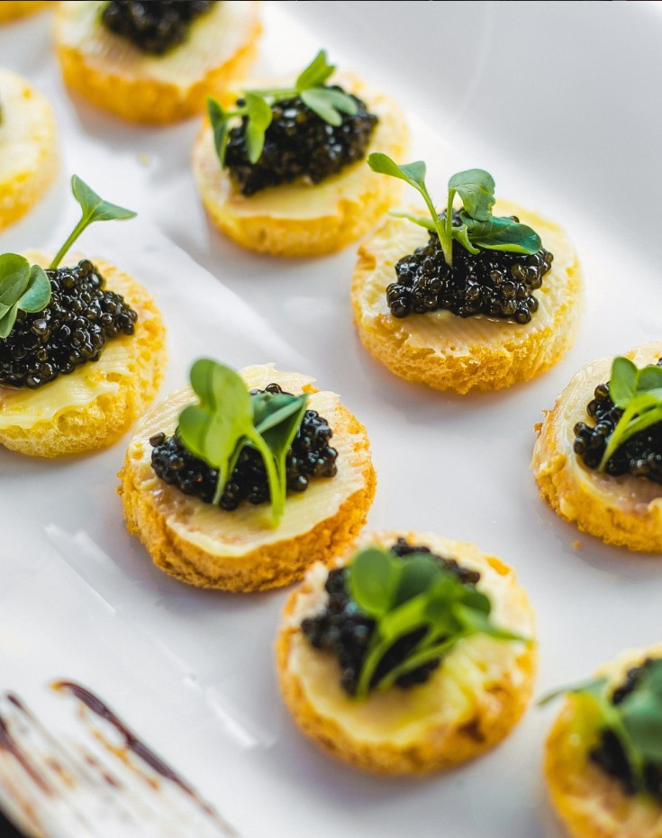 Caviar canapes